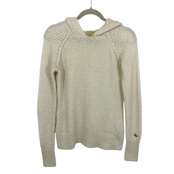 Calia by Carrie Underwood Hooded Knit Sweater size Small Ivory Pullover - Picture 7 of 8